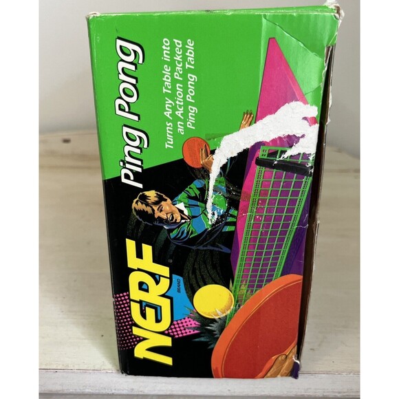 VINTAGE 1992 For Nerf Ping Pong Game Used Good Condition With Box Has Everything - Picture 7 of 7
